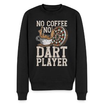 Dart Player No Coffee No Dart Playing Coffee Lover - Männer Premium Bio Pullover - Schwarz - Vorne - Nico (187cm)