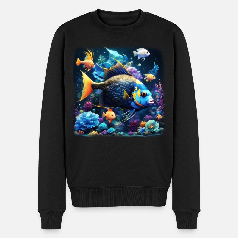 Skalar - Männer Premium Bio Pullover - Schwarz