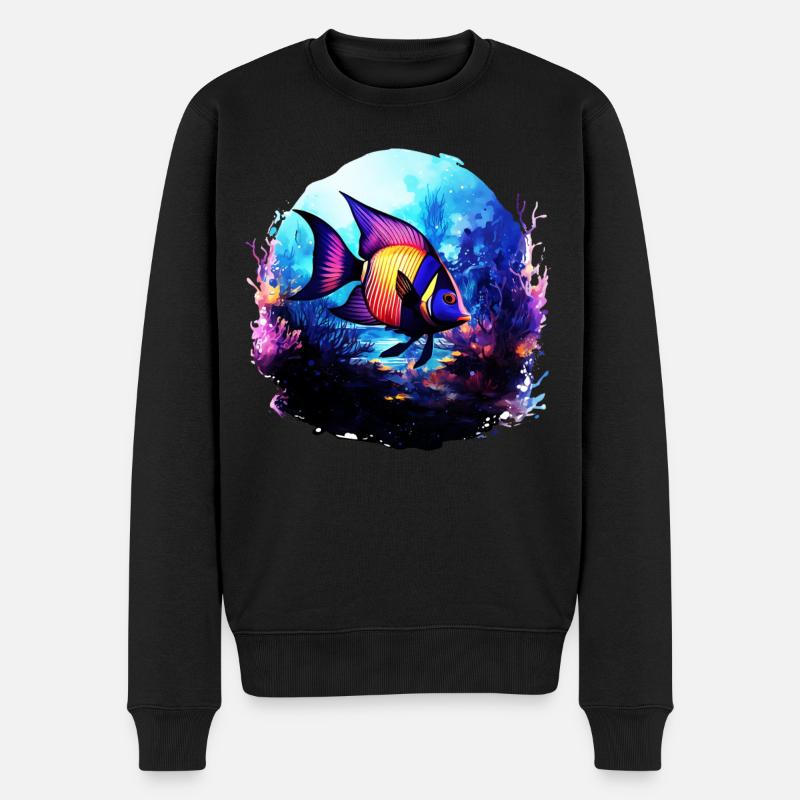 Angelfish - Men's Premium Organic Jumper - black