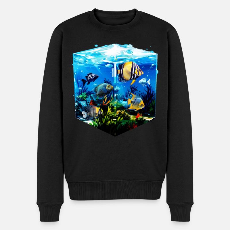 Skalar - Männer Premium Bio Pullover - Schwarz