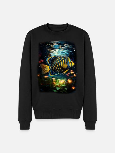 Angelfish - Men's Premium Organic Jumper - black