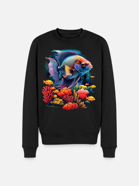 Angelfish - Men's Premium Organic Jumper - black