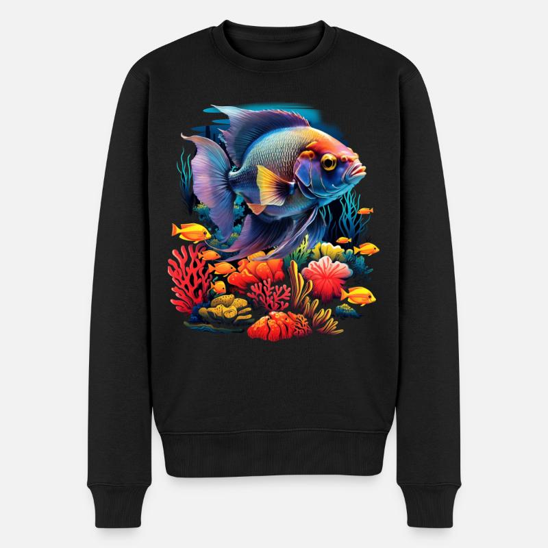 Skalar - Männer Premium Bio Pullover - Schwarz