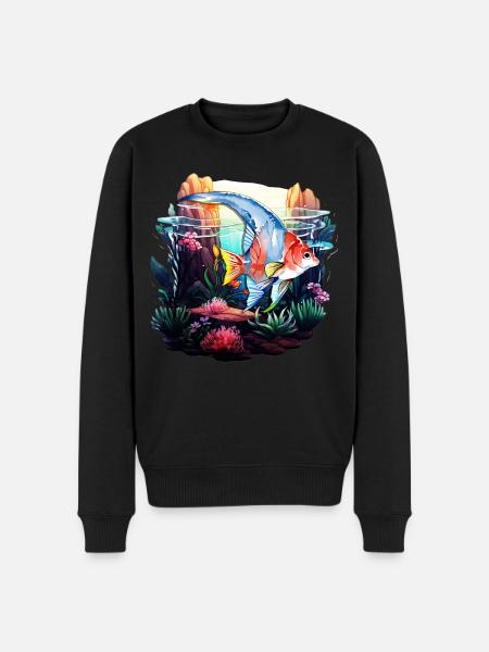 Angelfish - Men's Premium Organic Jumper - black