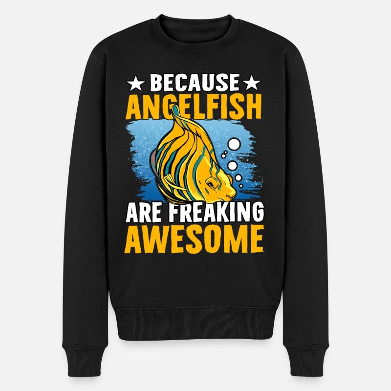 Because Angelfish are freaking Awesome - Men's Premium Organic Jumper - black