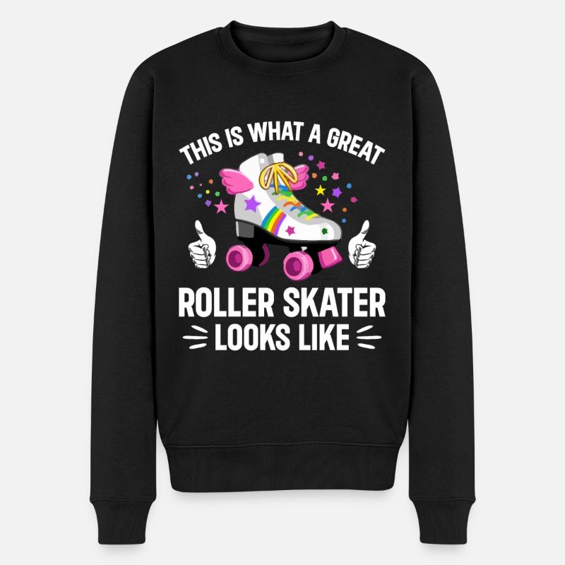 Roller Skating - Great Roller Skater - Männer Premium Bio Pullover - Schwarz