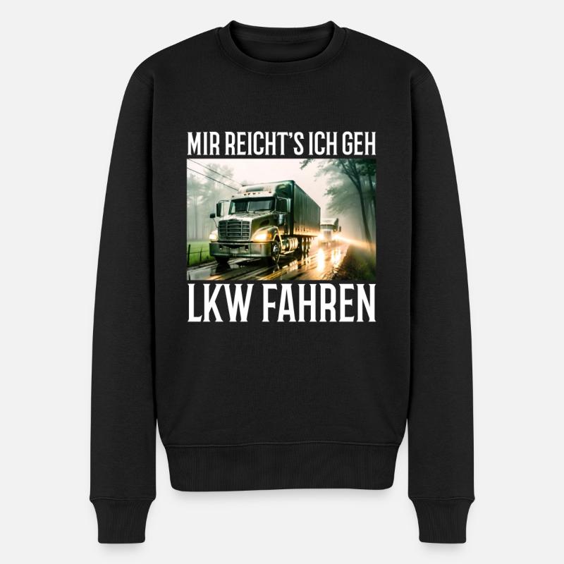 Lkw Fahrer - Männer Premium Bio Pullover - Schwarz