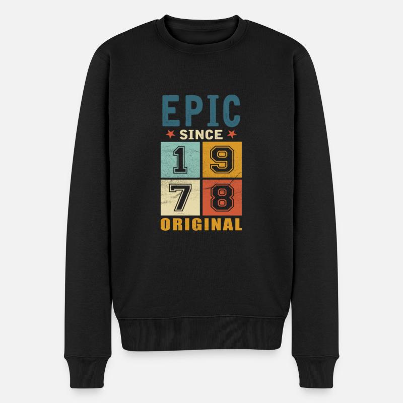 1978 Anniversaire Epic depuis - Pull Premium bio Homme - noir