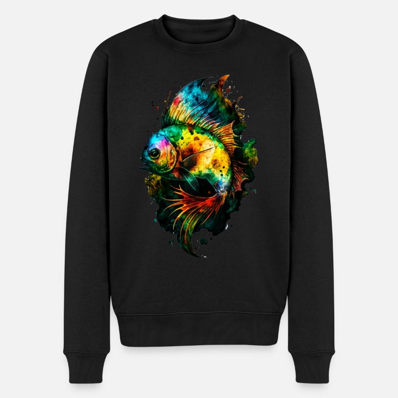 Angelfish - Pull Premium bio Homme - noir