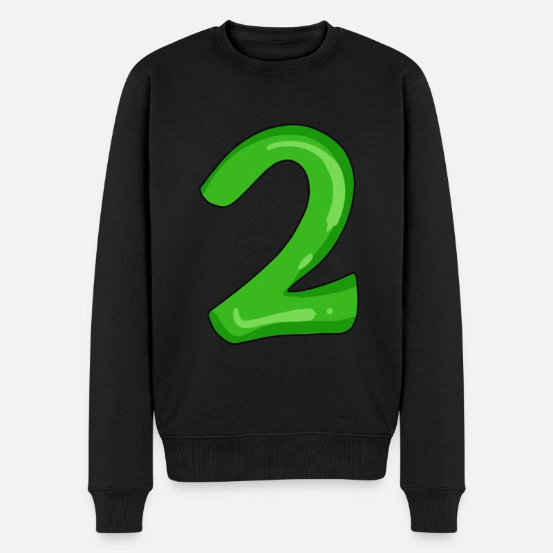 Deux - 2 - Numéro Numéro - Pull Premium bio Homme - noir
