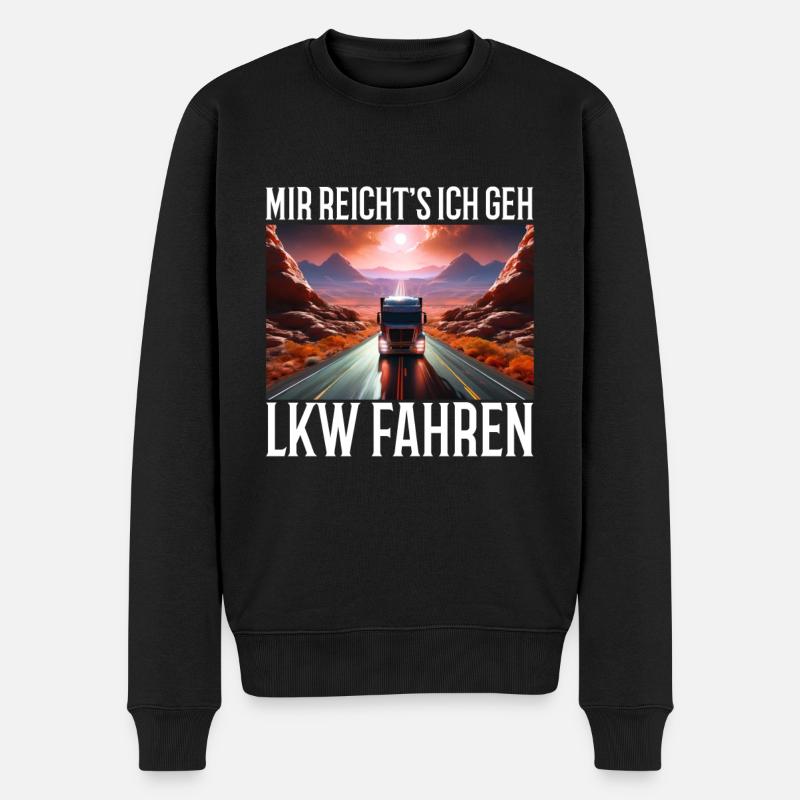 Trucker - Männer Premium Bio Pullover - Schwarz