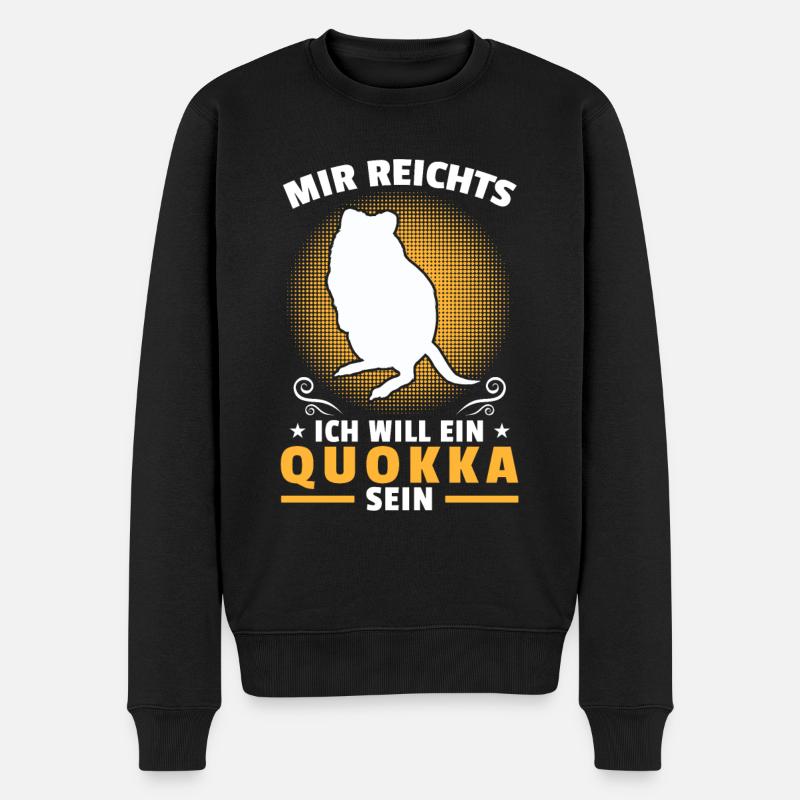 Will ein Quokka sein Beuteltier Quokka - Männer Premium Bio Pullover - Schwarz