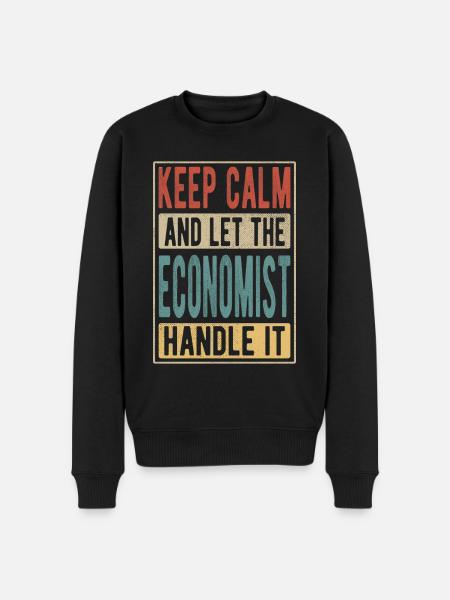 Økonom Retro Gave - Økologisk premium-sweatshirt til mænd - sort