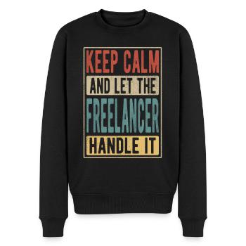 Freelancer Retro Gift - Men's Premium Organic Jumper - black - Front - Nico (187cm)