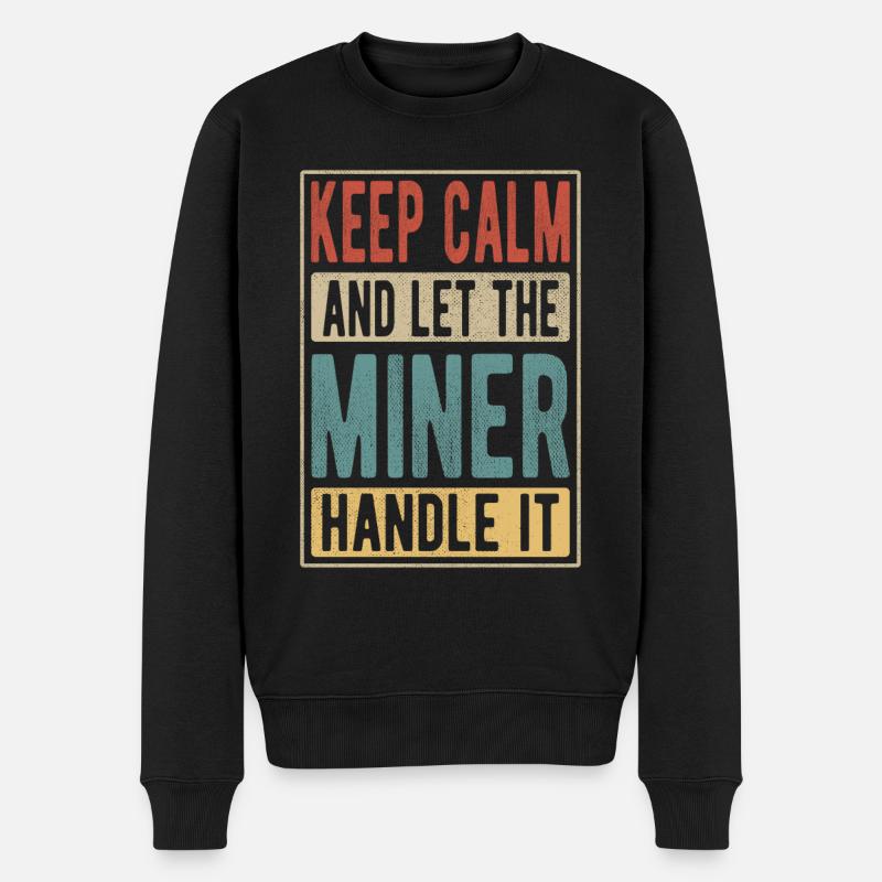 Cadeau rétro mineur - Pull Premium bio Homme - noir