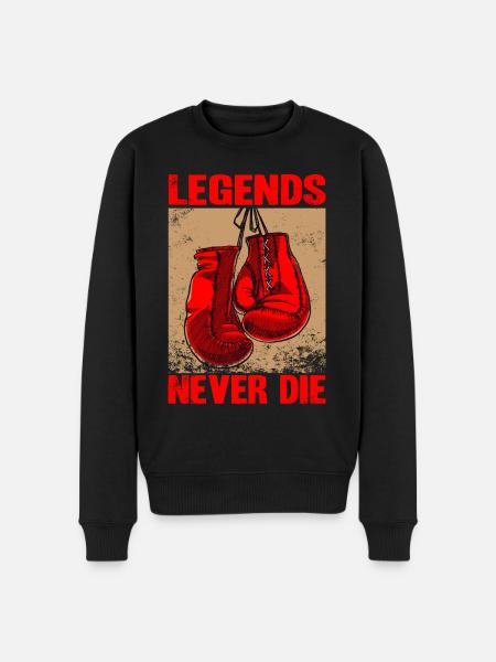 Legends never die Boxing - Men's Premium Organic Jumper - black