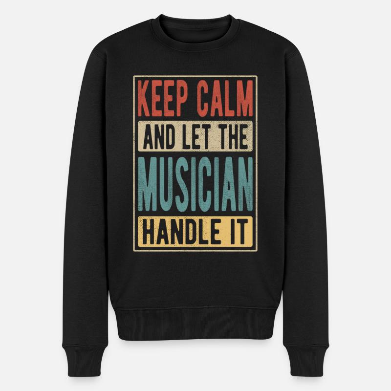Musiker Retro Geschenk - Männer Premium Bio Pullover - Schwarz