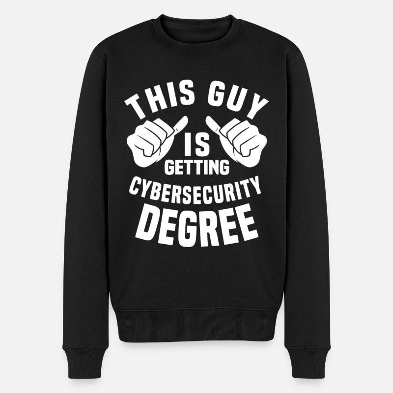 Étudiant en cybersécurité - Pull Premium bio Homme - noir