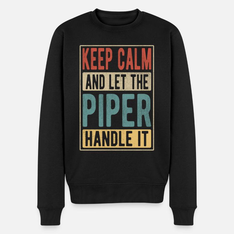 Cadeau Piper Retro - Pull Premium bio Homme - noir