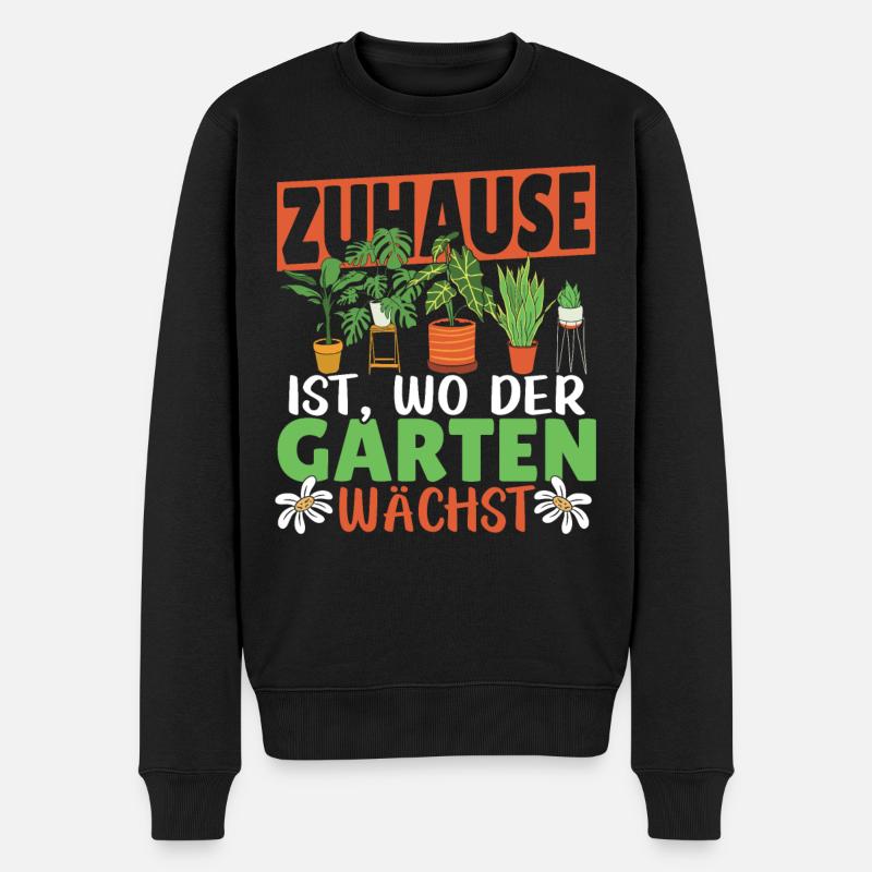 Gartenarbeit Mit Kindern, Gärtnern Für Anfänger, - Männer Premium Bio Pullover - Schwarz