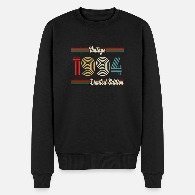 1994 Geburtstag Vintage Limited Edition - Männer Premium Bio Pullover - Schwarz