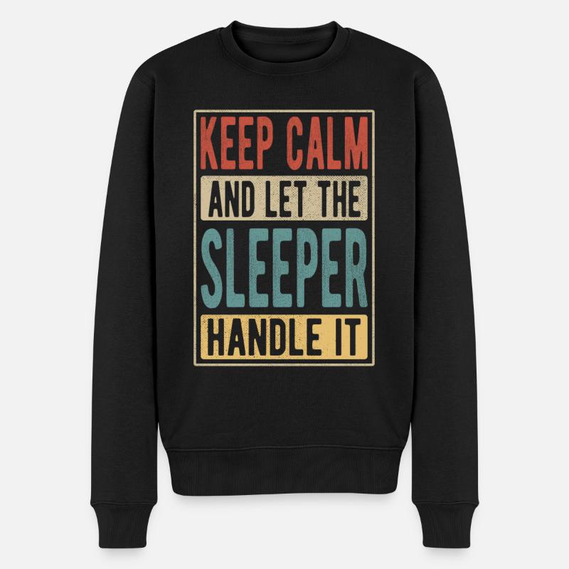 Sleeper Retro Geschenk - Männer Premium Bio Pullover - Schwarz