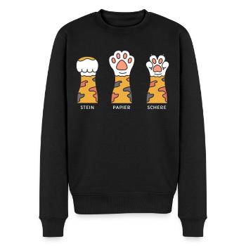Stein Papier Schere - Männer Premium Bio Pullover - Schwarz - Vorne - Nico (187cm)