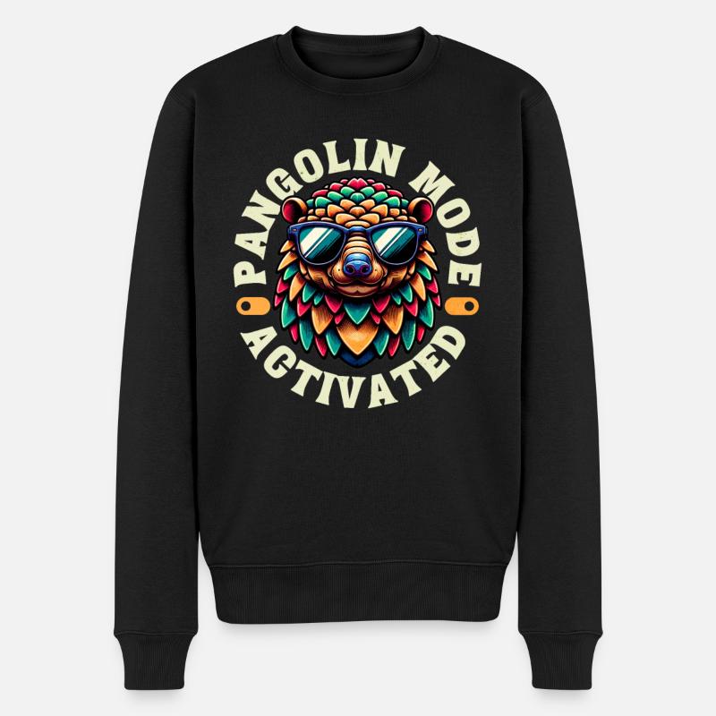 Pangolin mode activé conservationniste Pangolin - Pull Premium bio Homme - noir