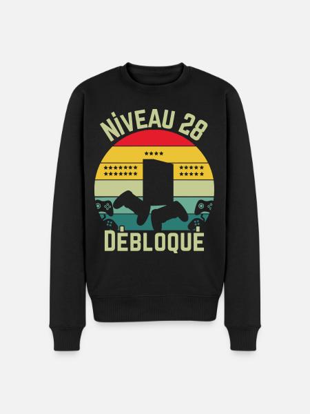 Level 28 Unlocked - Men's Premium Organic Jumper - black
