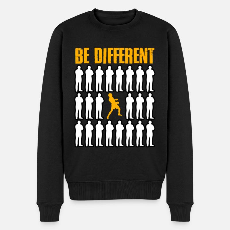 Sei anders Boxen - Männer Premium Bio Pullover - Schwarz