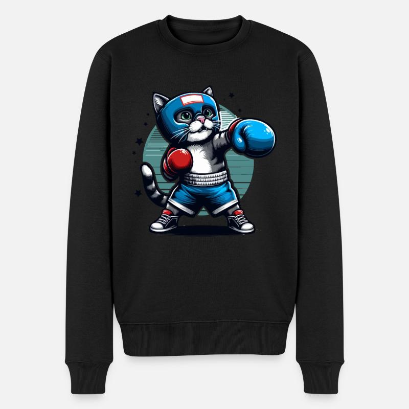 Chat de boxe - Pull Premium bio Homme - noir