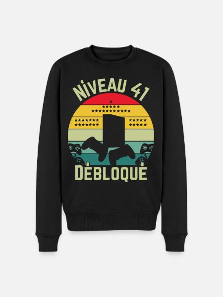 Niveau 41 Débloqué - Pull Premium bio Homme - noir