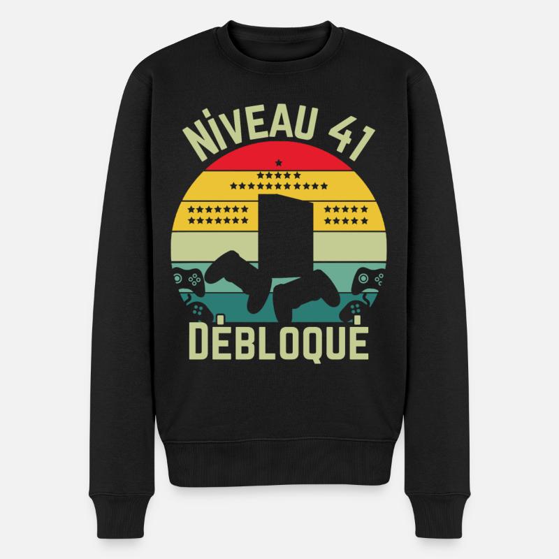 Niveau 41 Débloqué - Pull Premium bio Homme - noir