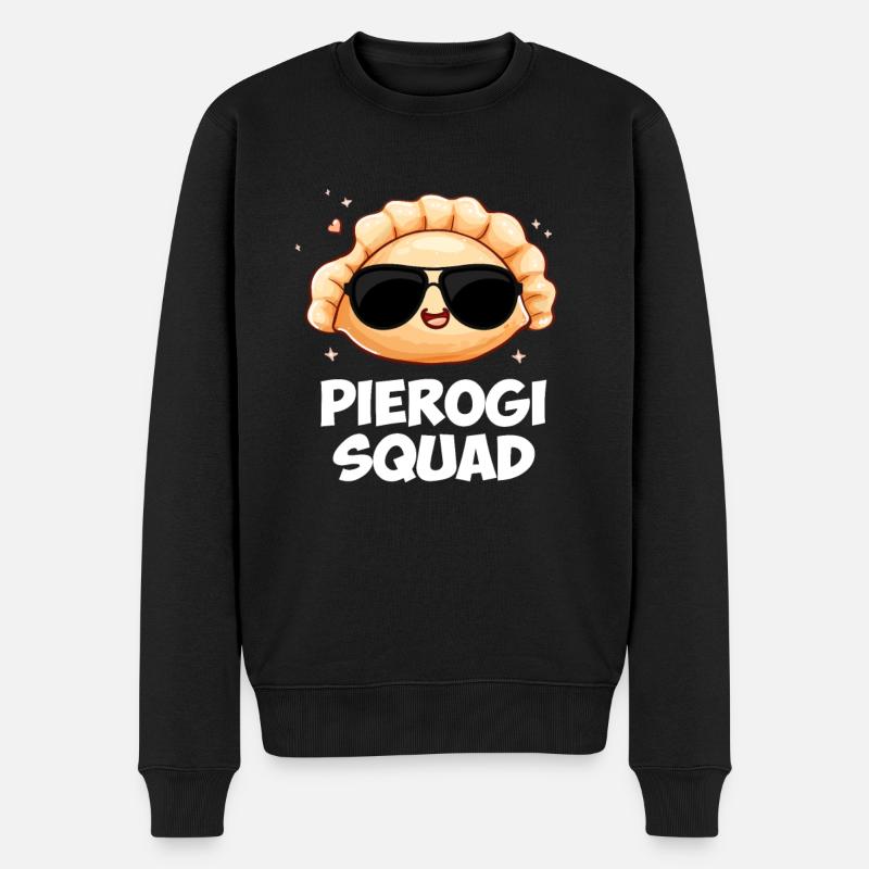 Escouade de Pierogi Polonais Pierogi - Pull Premium bio Homme - noir