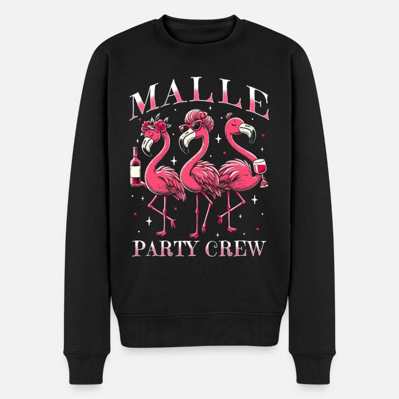 Malle Party Crew - Pull Premium bio Homme - noir