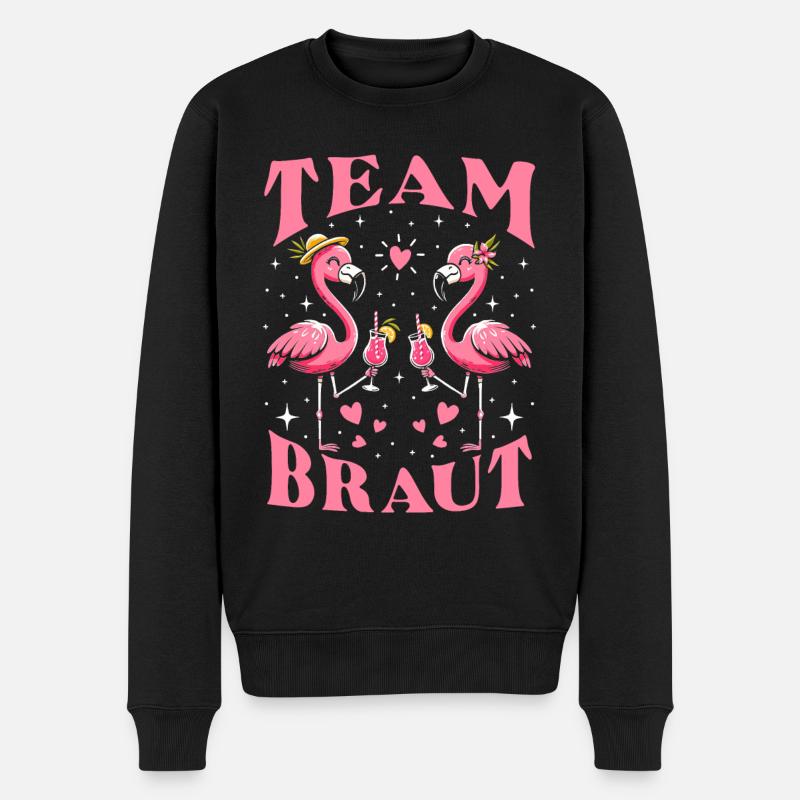Team Braut - Männer Premium Bio Pullover - Schwarz