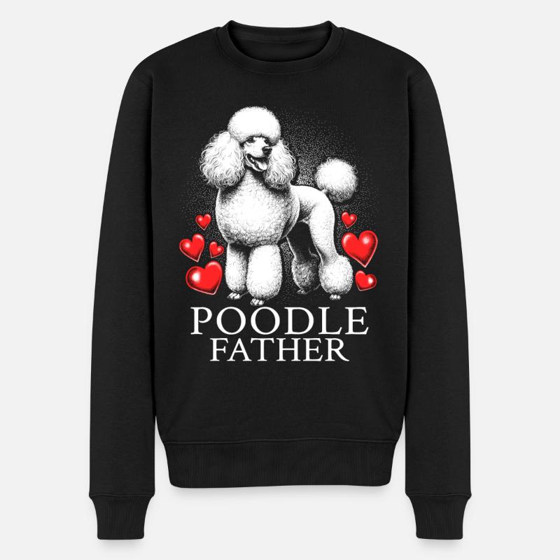 Père caniche - Pull Premium bio Homme - noir