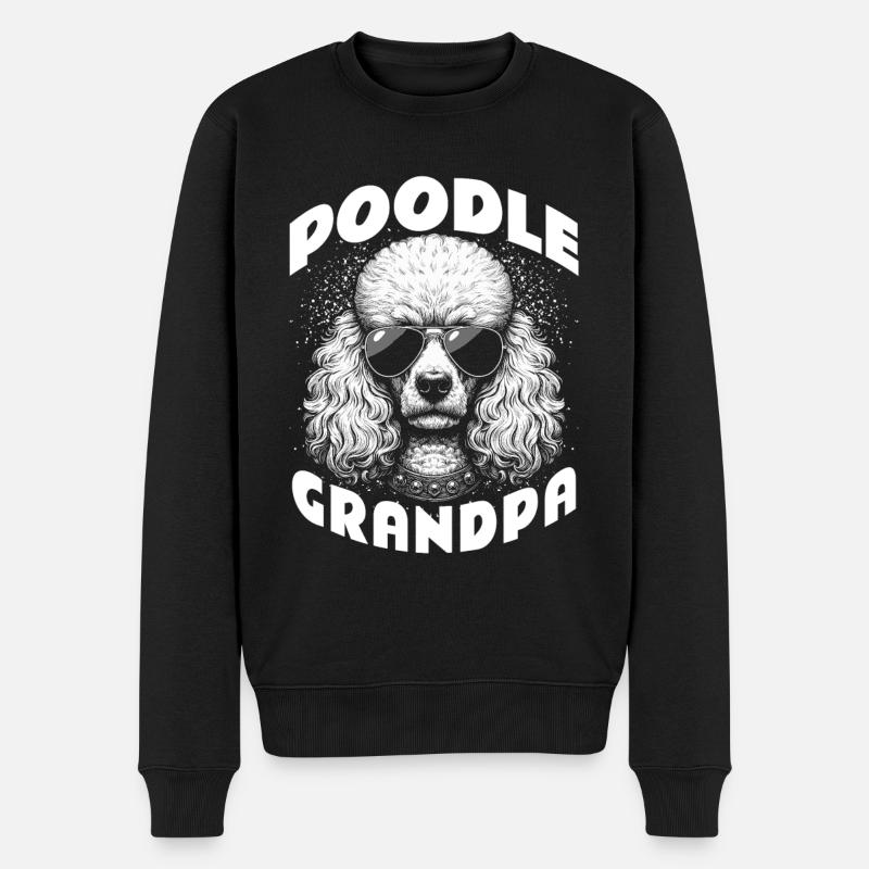 Grand-père caniche - Pull Premium bio Homme - noir