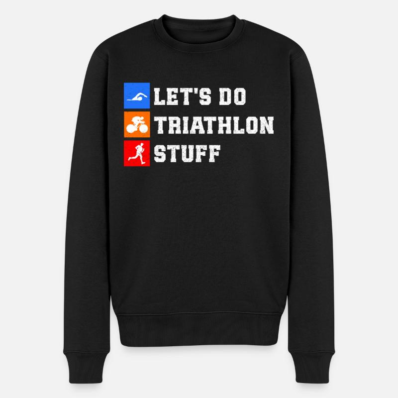 Triathlon Triathlète Triathlète Cadeau - Pull Premium bio Homme - noir