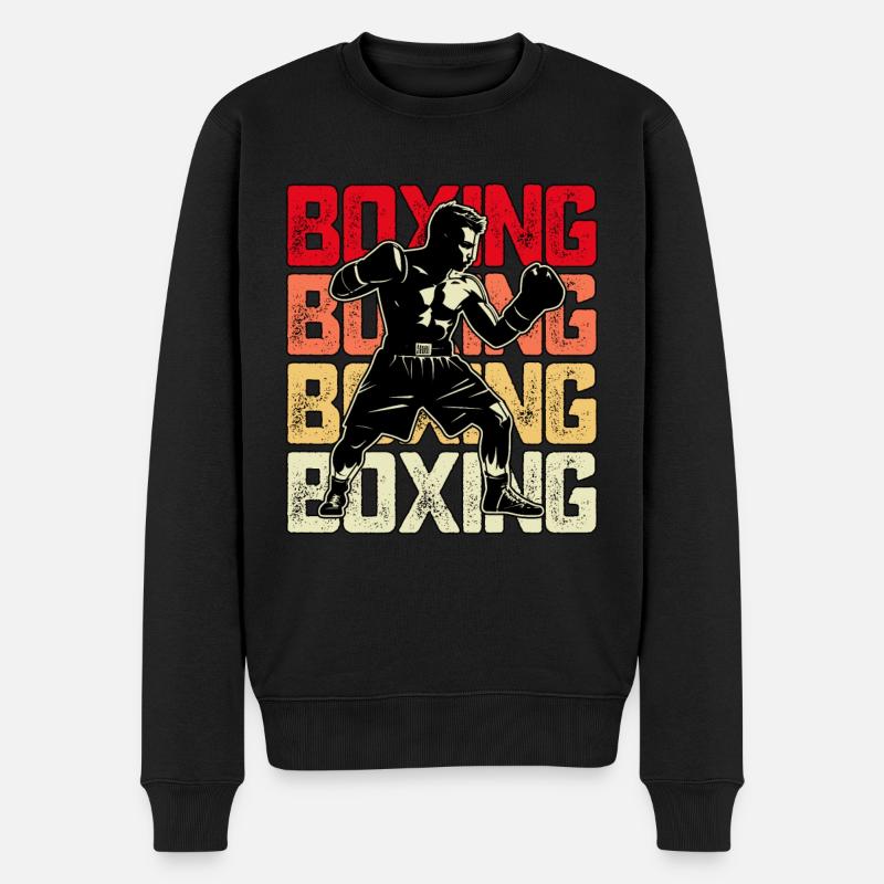 Boxen - Männer Premium Bio Pullover - Schwarz