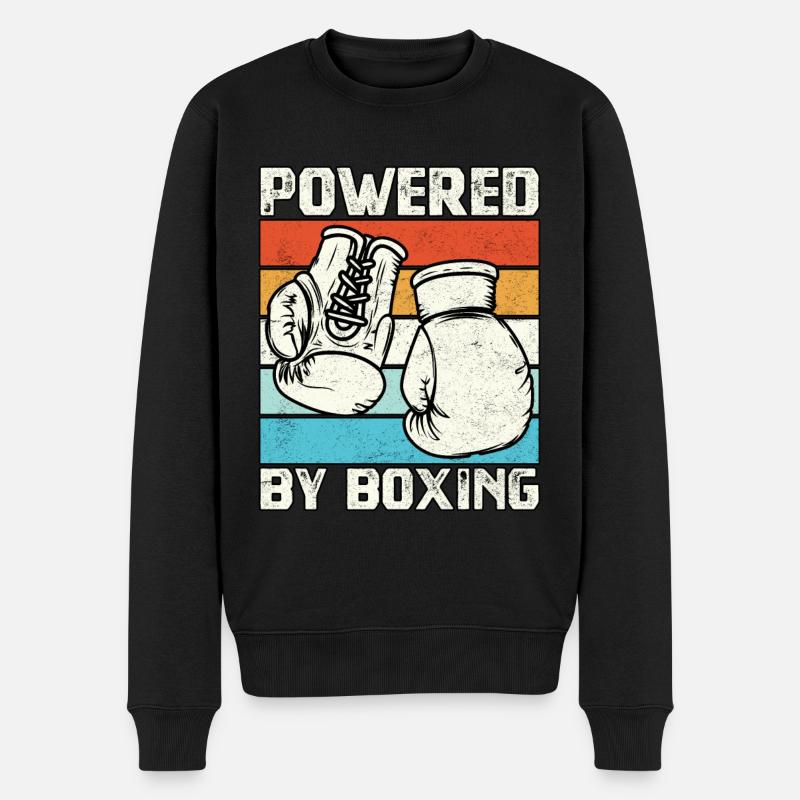Angetrieben vom Boxen - Männer Premium Bio Pullover - Schwarz
