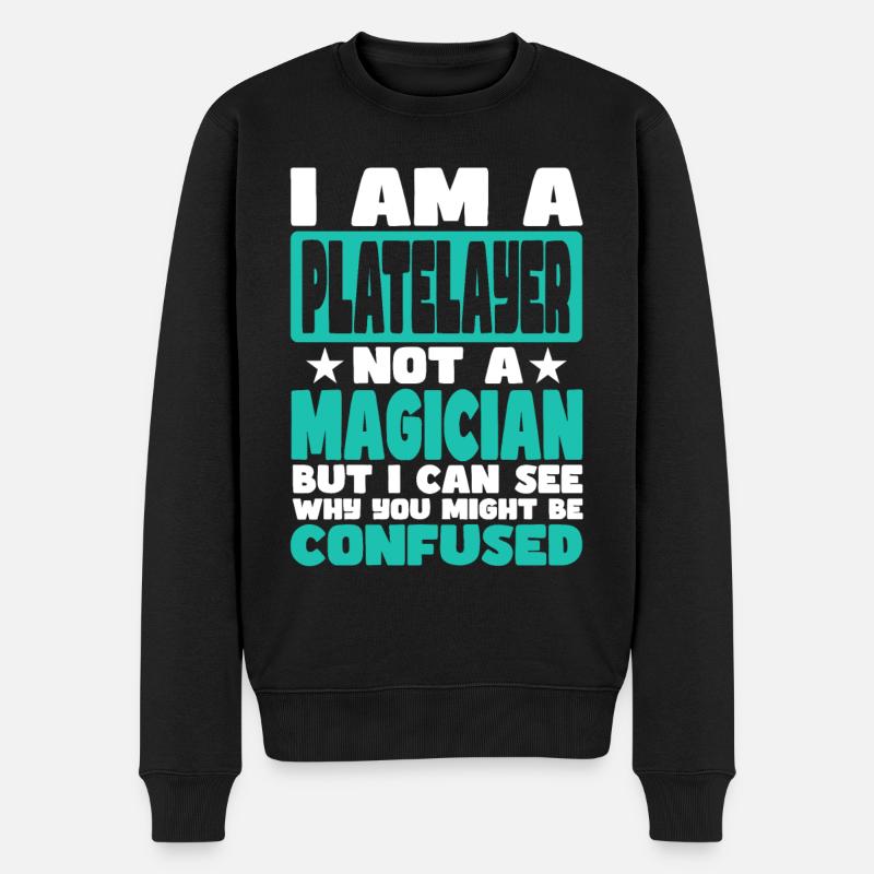 Plattenleger - Männer Premium Bio Pullover - Schwarz