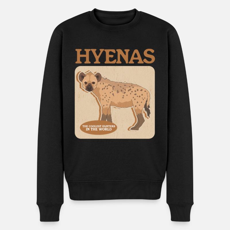 Hyène hyène tacheté hyène cadeau - Pull Premium bio Homme - noir