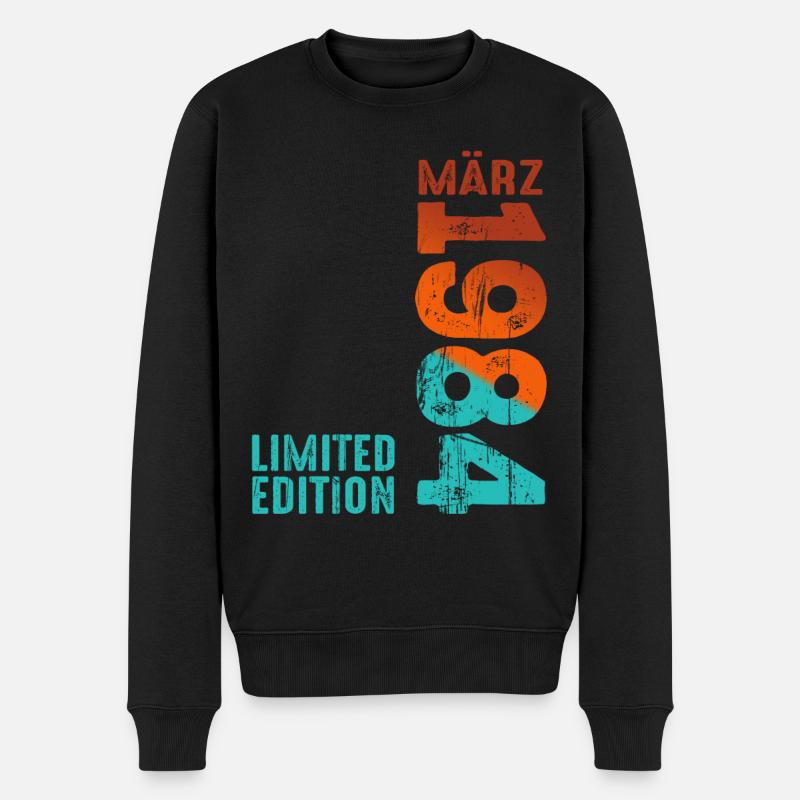 Limited Edition March 1984 Legendär Seit March - Männer Premium Bio Pullover - Schwarz