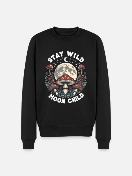 Stay Wild Moon Child - Men's Premium Organic Jumper - black