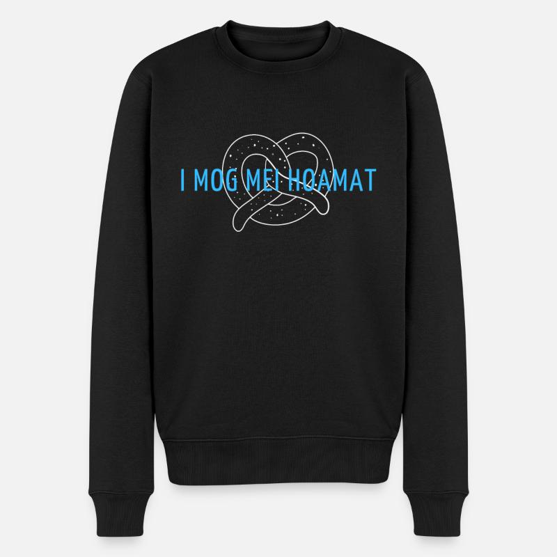Bayern Heimat Spruch - Männer Premium Bio Pullover - Schwarz
