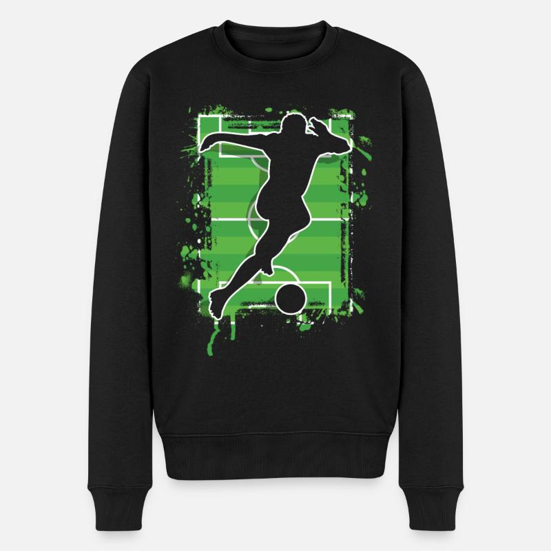 Fußball Fußballer - Männer Premium Bio Pullover - Schwarz