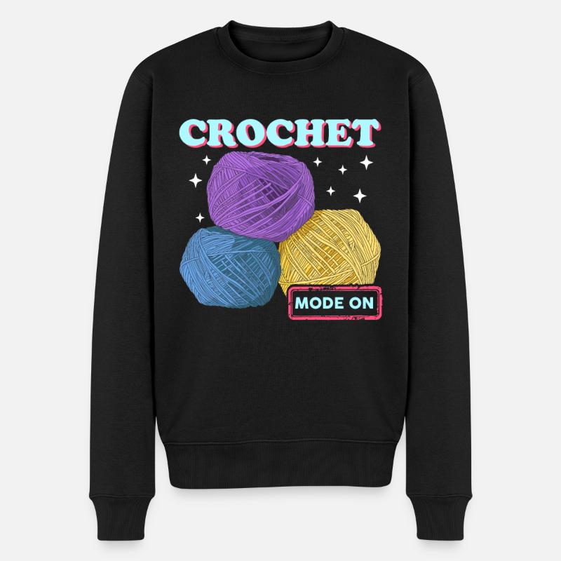 Crochet Crochet Cadeau - Pull Premium bio Homme - noir