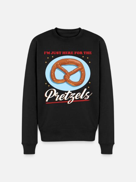 Pretzel Lover Pretzels Gift - Men's Premium Organic Jumper - black