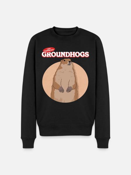 Marmots Mankai Munggen Groundhog Gift - Men's Premium Organic Jumper - black